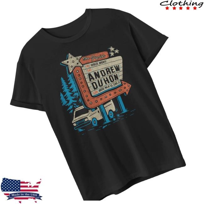 Official Andrew Duhon Man On The Marquee T Shirts - New Shirt Shop