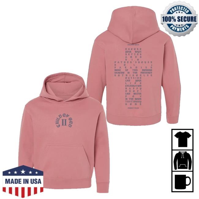 Official Forrest Frank Merch Child Of God Ii Tracklist Pink Childrens Sweatshirt - New Shirt Shop